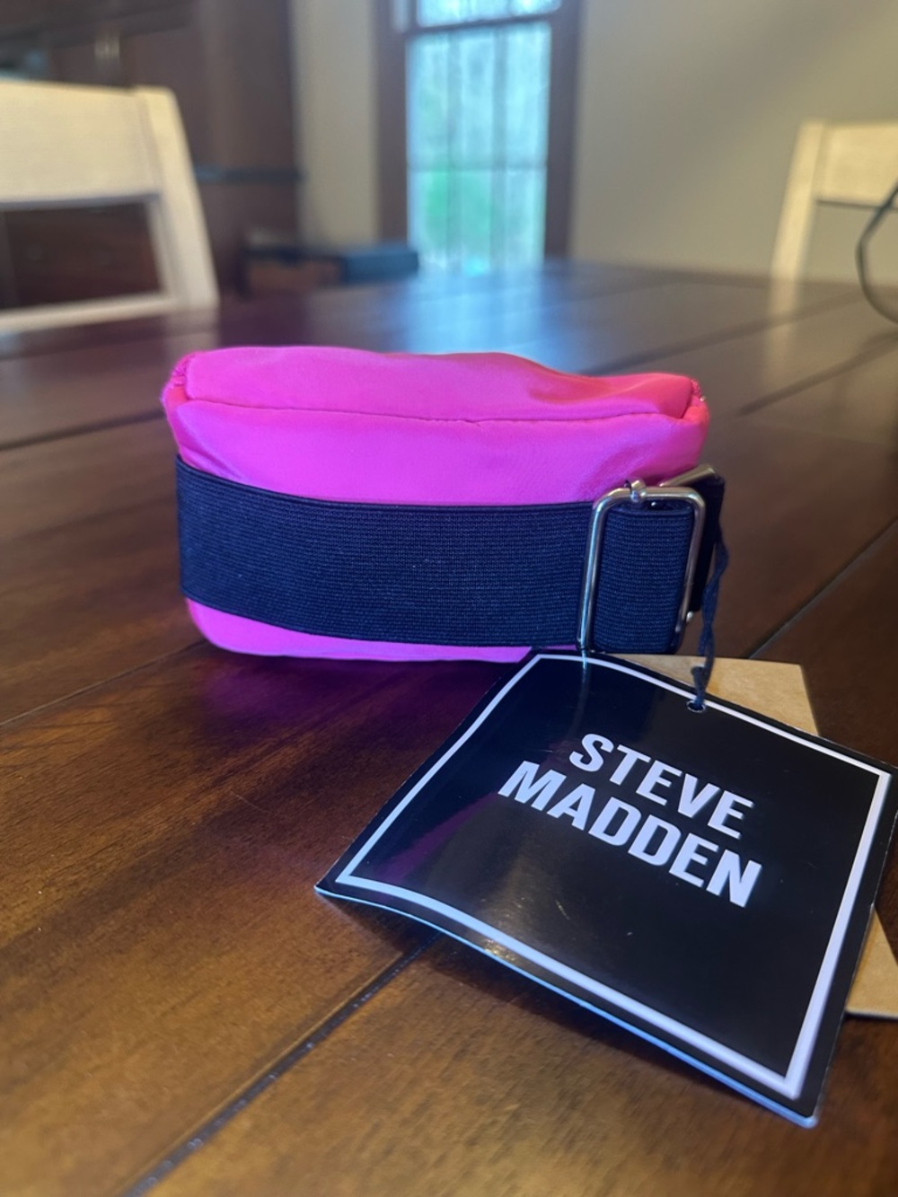 Steve Madden Bright Pink Mini Zip Pouch - Picture 2 of 5